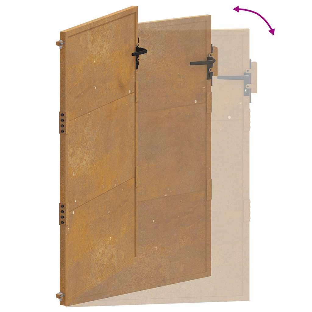 Poort 100x125 cm cortenstaal is nu te koop bij PeponiXL, paradijselijk wonen!