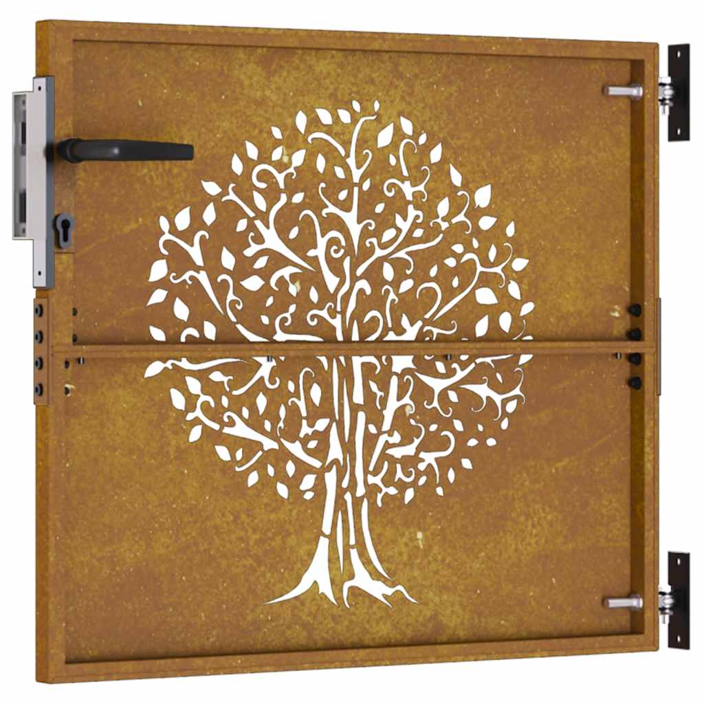 Poort 85x100 cm boomontwerp cortenstaal is nu te koop bij PeponiXL, paradijselijk wonen!