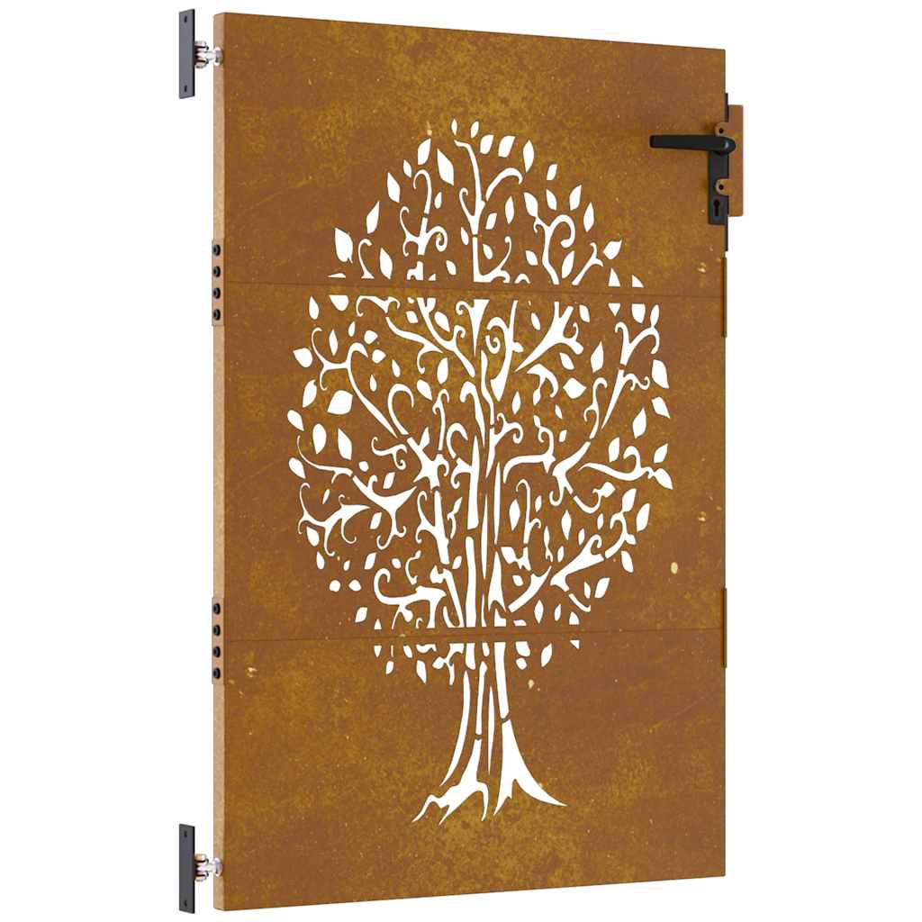 Poort 85x125 cm boomontwerp cortenstaal is nu te koop bij PeponiXL, paradijselijk wonen!