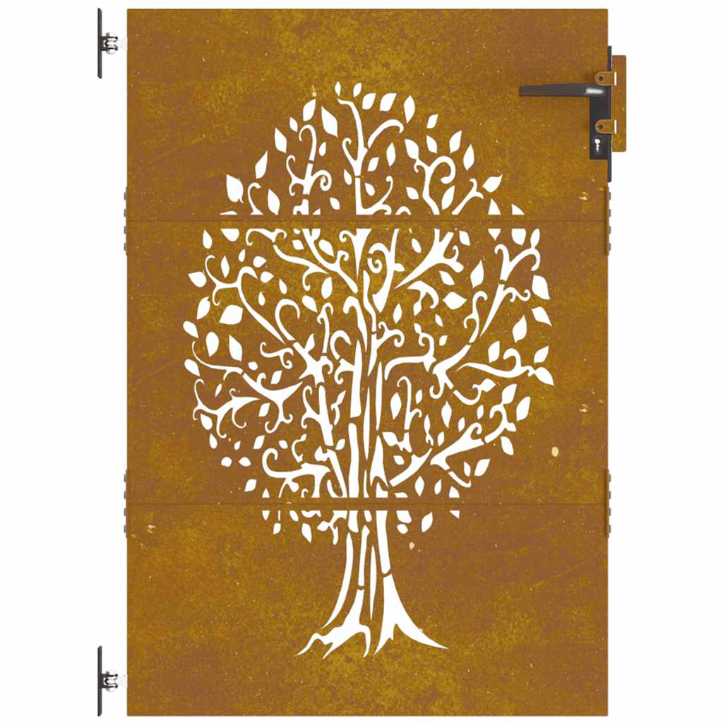 Poort 85x125 cm boomontwerp cortenstaal is nu te koop bij PeponiXL, paradijselijk wonen!