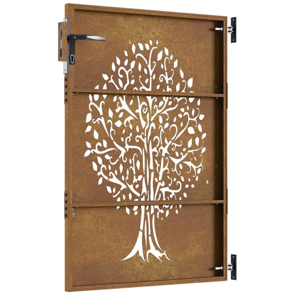 Poort 85x125 cm boomontwerp cortenstaal is nu te koop bij PeponiXL, paradijselijk wonen!