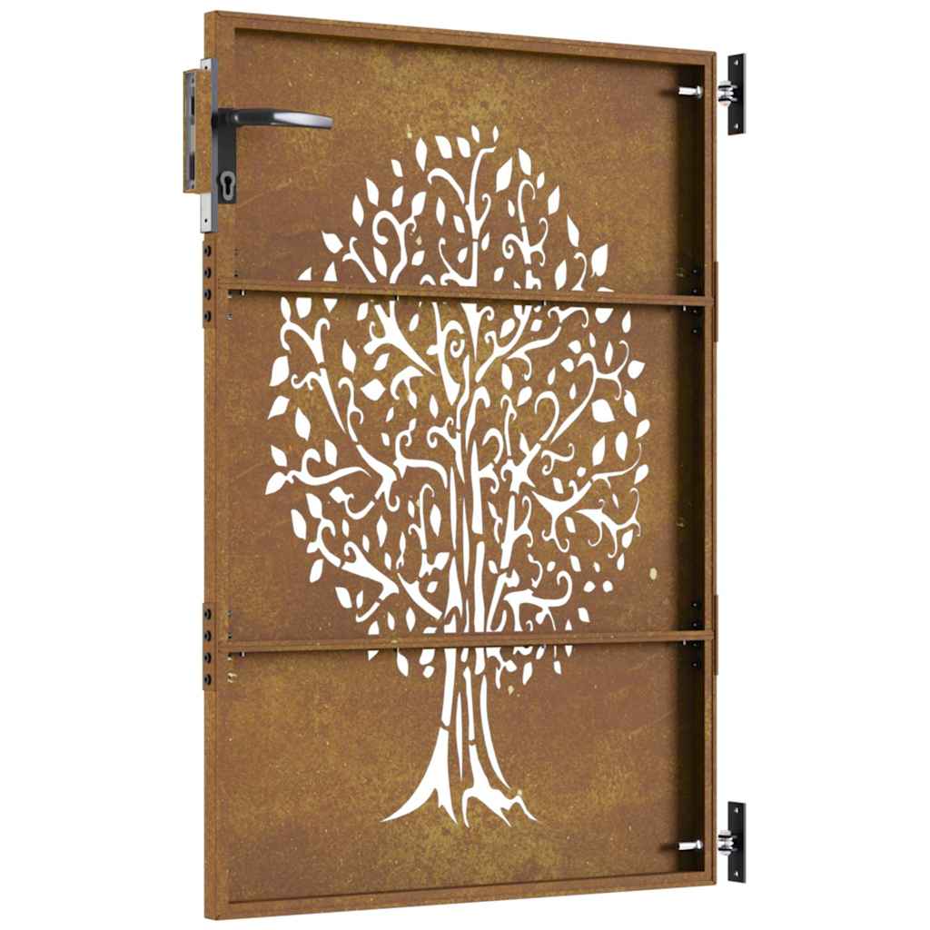 Poort 85x150 cm boomontwerp cortenstaal is nu te koop bij PeponiXL, paradijselijk wonen!