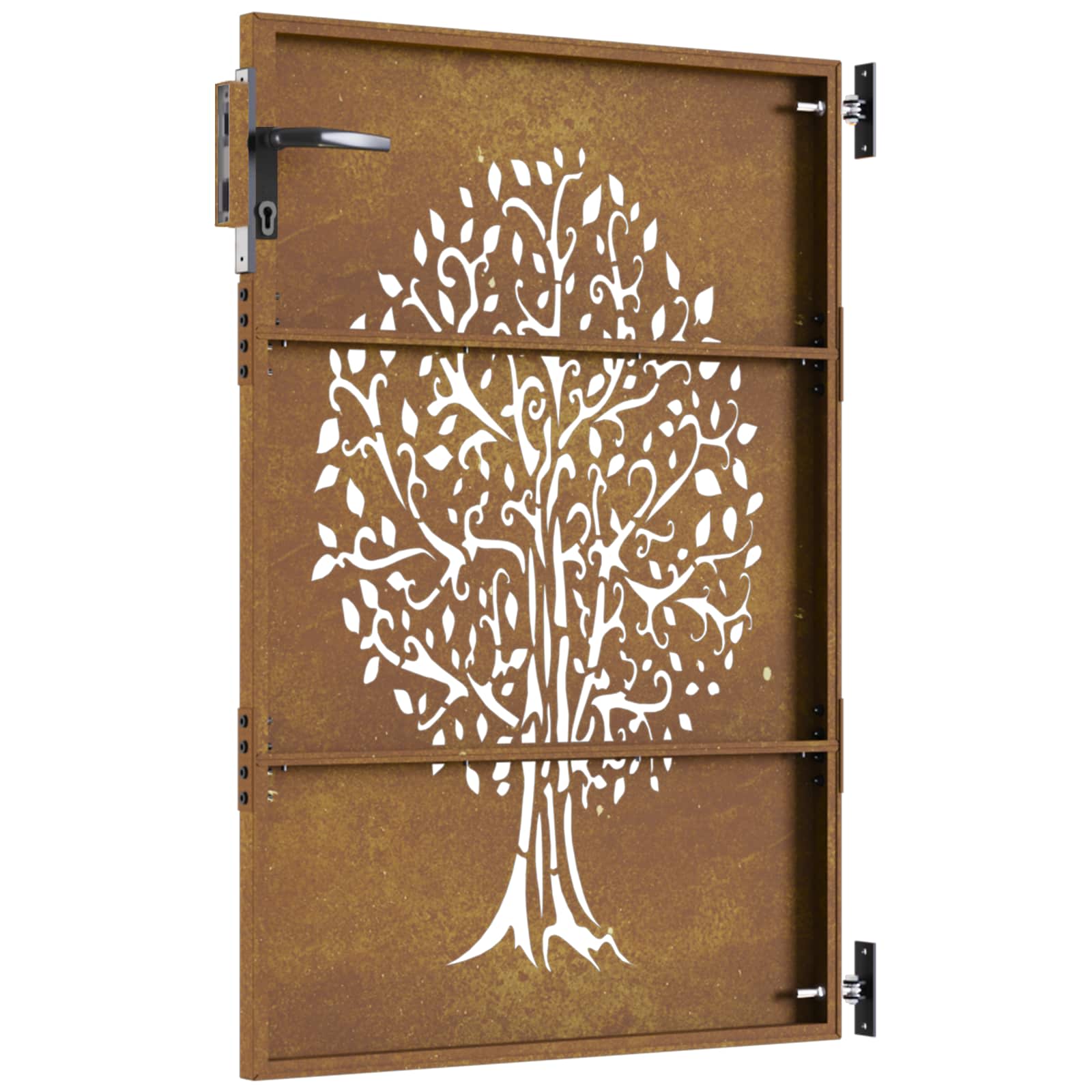Poort 85x150 cm boomontwerp cortenstaal is nu te koop bij PeponiXL, paradijselijk wonen!