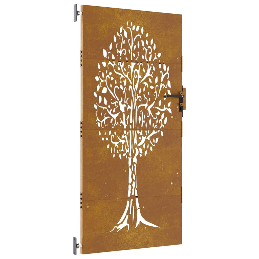 Poort 85x175 cm boomontwerp cortenstaal is nu te koop bij PeponiXL, paradijselijk wonen!