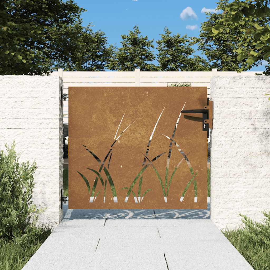 Poort 85x75 cm grasontwerp cortenstaal is nu te koop bij PeponiXL, paradijselijk wonen!