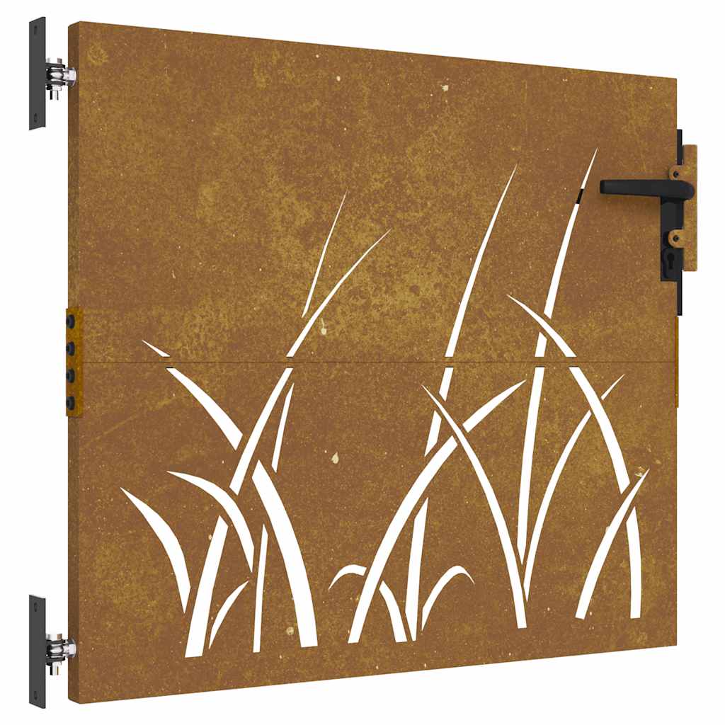 Poort 85x100 cm grasontwerp cortenstaal is nu te koop bij PeponiXL, paradijselijk wonen!