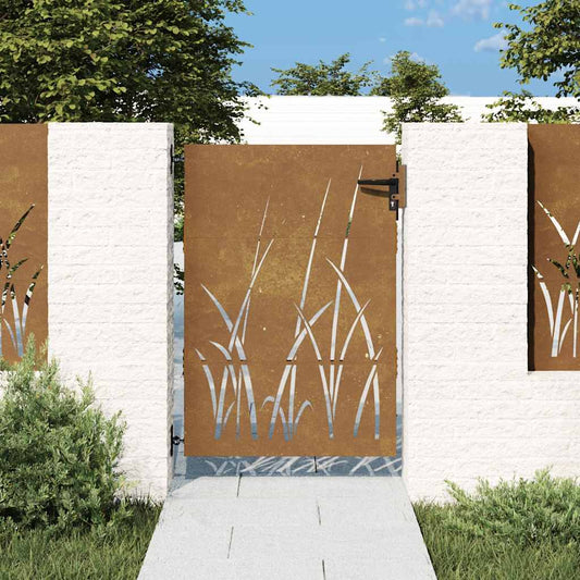 Poort 85x150 cm grasontwerp cortenstaal is nu te koop bij PeponiXL, paradijselijk wonen!