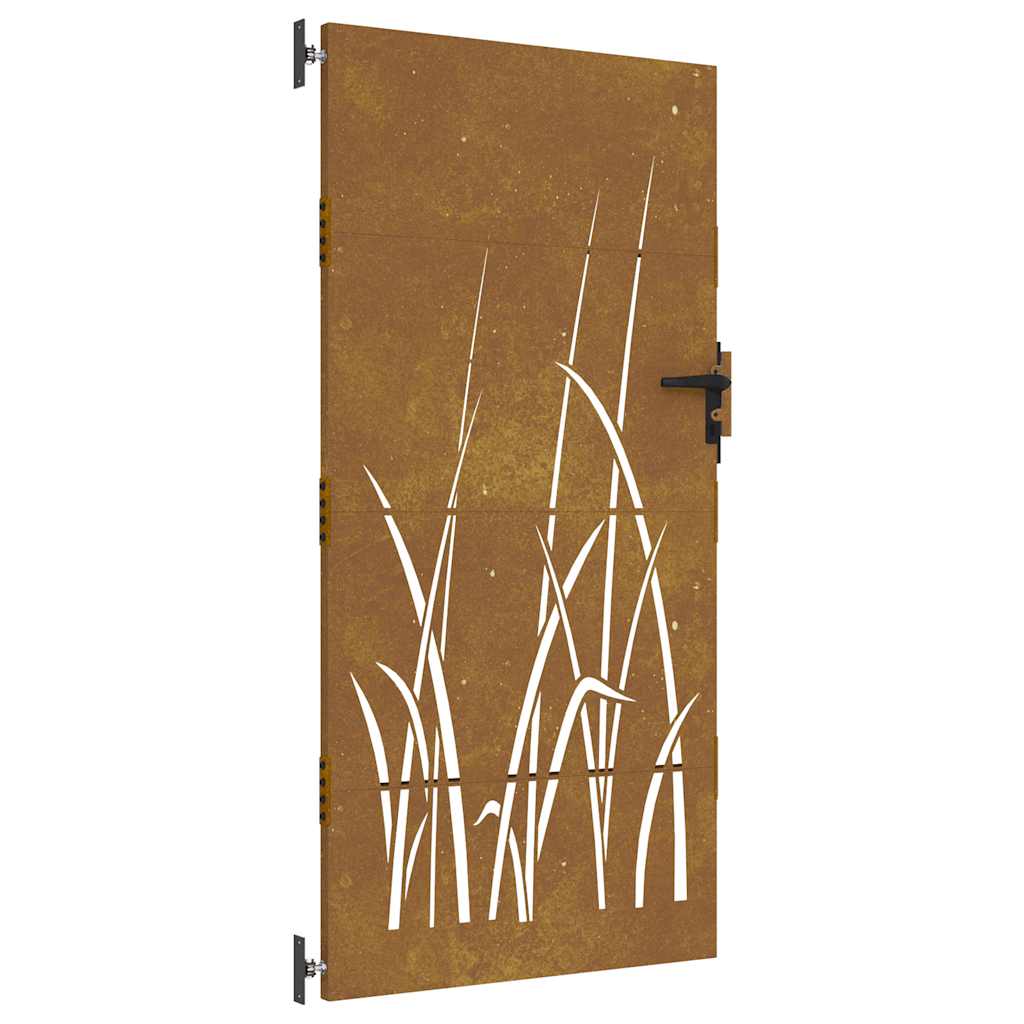 Poort 85x200 cm grasontwerp cortenstaal is nu te koop bij PeponiXL, paradijselijk wonen!