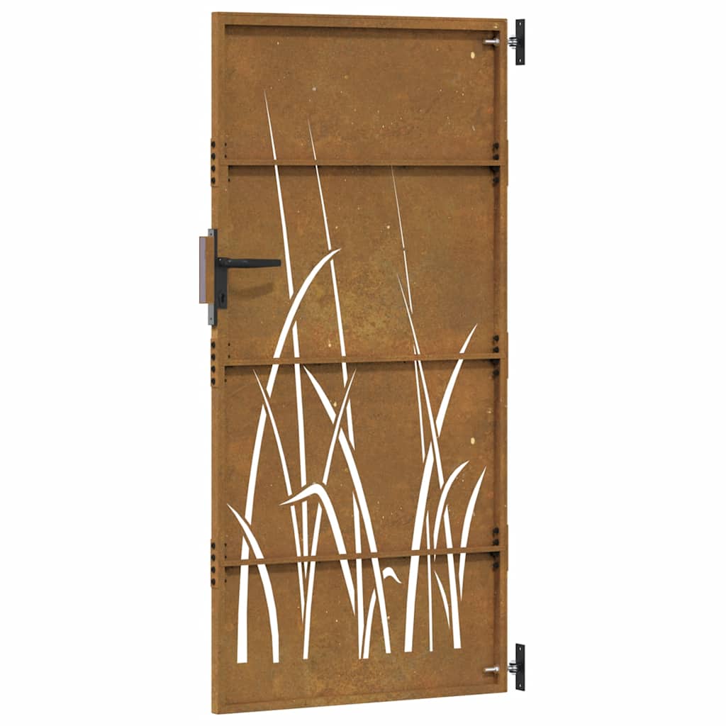 Poort 85x200 cm grasontwerp cortenstaal is nu te koop bij PeponiXL, paradijselijk wonen!