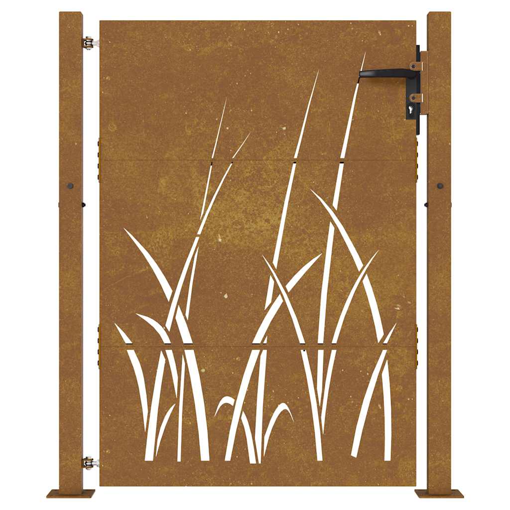 Poort 100x125 cm grasontwerp cortenstaal is nu te koop bij PeponiXL, paradijselijk wonen!