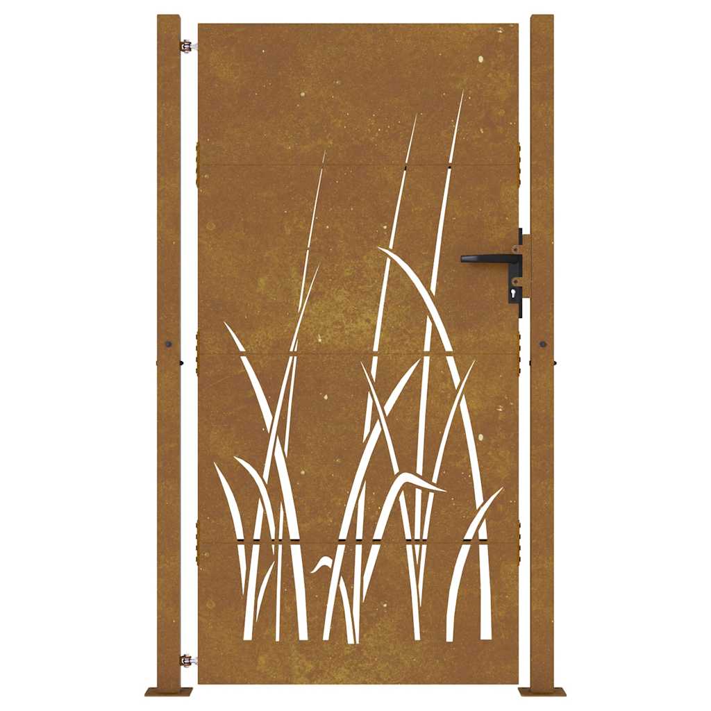 Poort 100x175 cm grasontwerp cortenstaal is nu te koop bij PeponiXL, paradijselijk wonen!