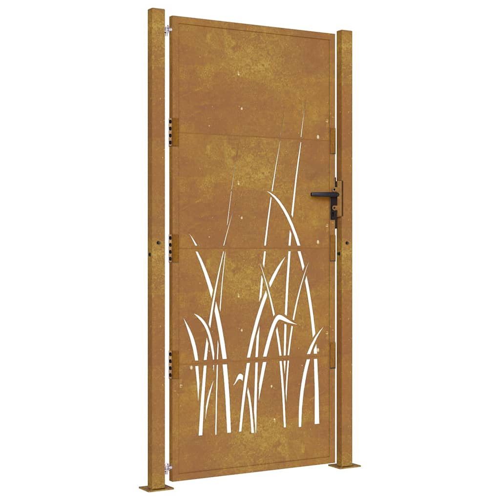 Poort 100x200 cm grasontwerp cortenstaal is nu te koop bij PeponiXL, paradijselijk wonen!