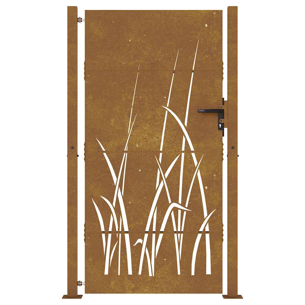 Poort 100x200 cm grasontwerp cortenstaal is nu te koop bij PeponiXL, paradijselijk wonen!