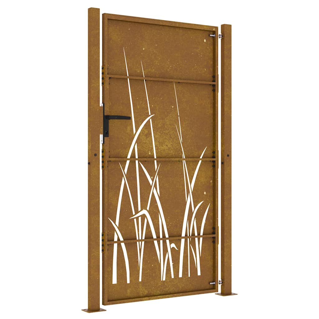 Poort 100x200 cm grasontwerp cortenstaal is nu te koop bij PeponiXL, paradijselijk wonen!