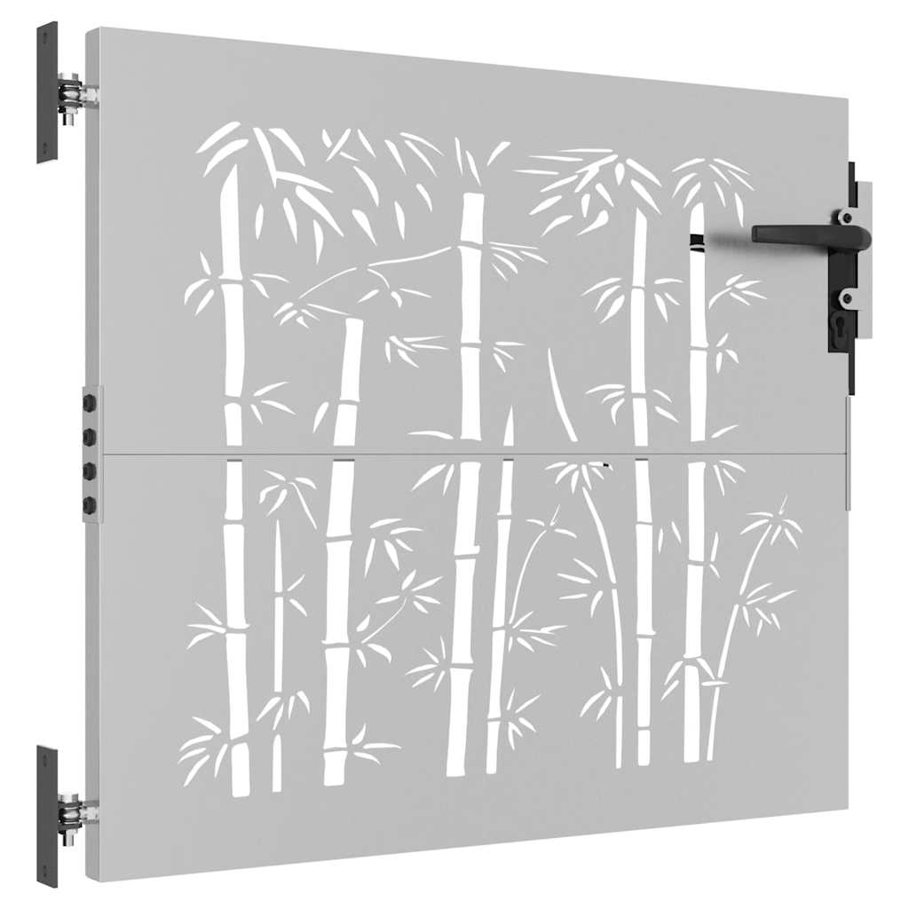 Poort 85x100 cm bamboe-ontwerp cortenstaal is nu te koop bij PeponiXL, paradijselijk wonen!