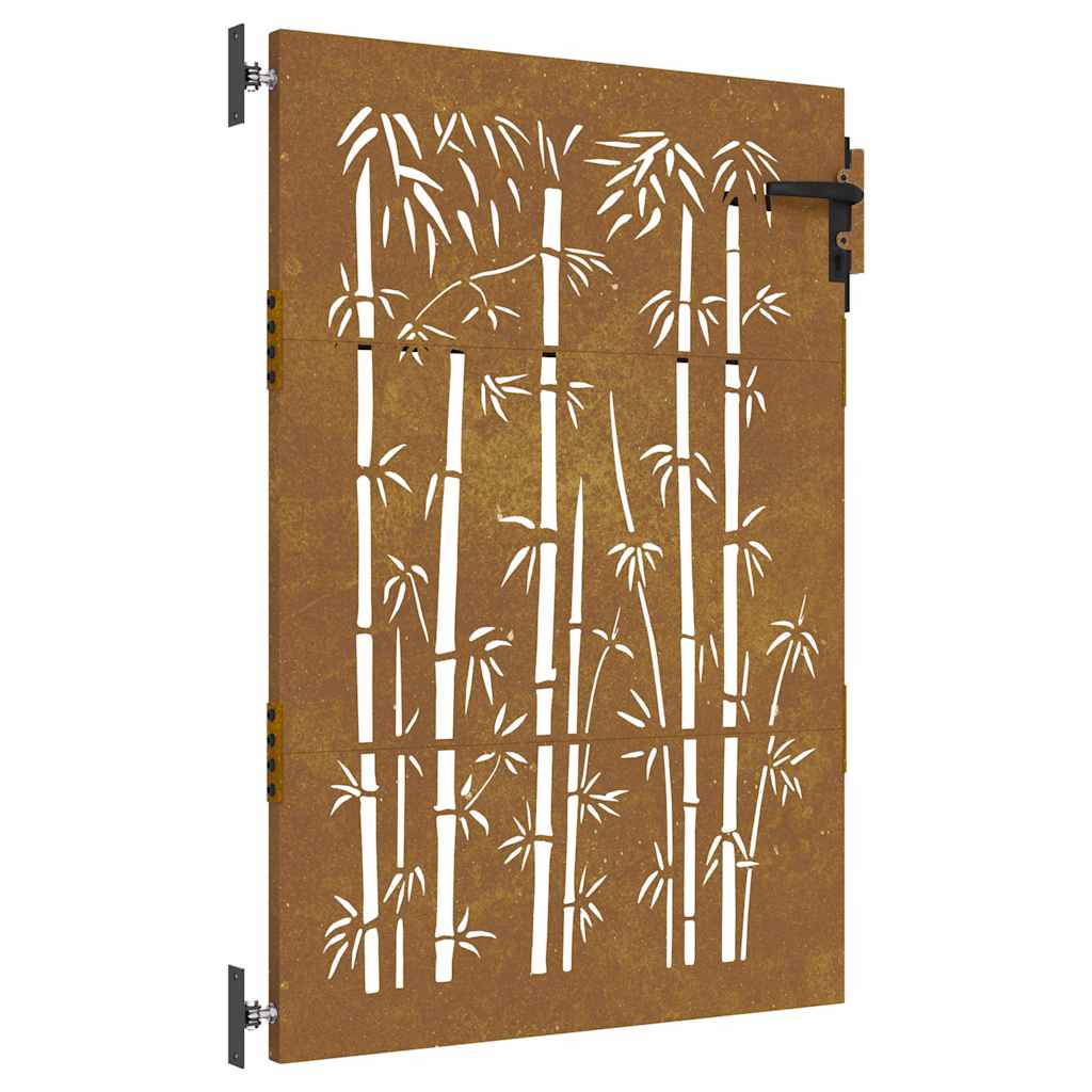 Poort 85x125 cm bamboe-ontwerp cortenstaal is nu te koop bij PeponiXL, paradijselijk wonen!