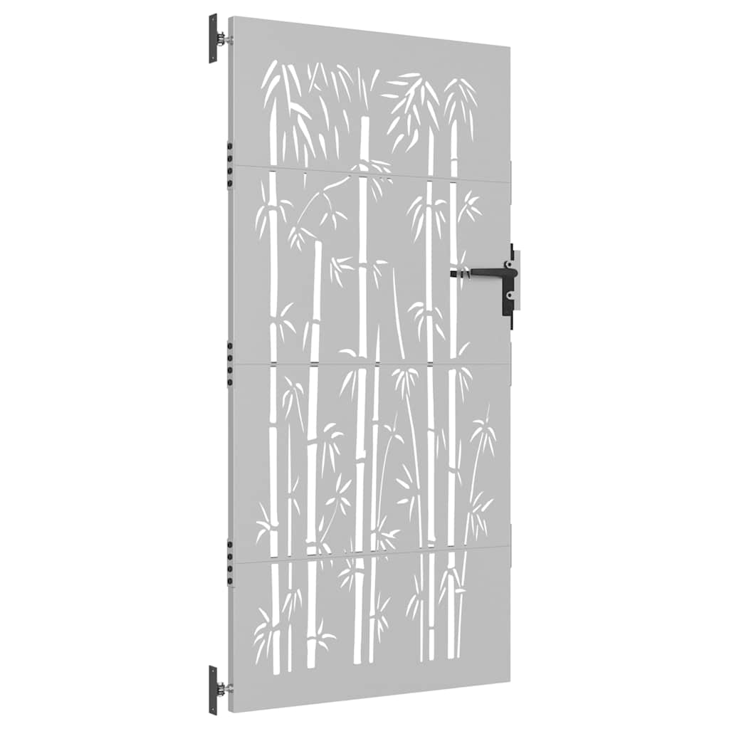 Poort 85x200 cm bamboe-ontwerp cortenstaal is nu te koop bij PeponiXL, paradijselijk wonen!