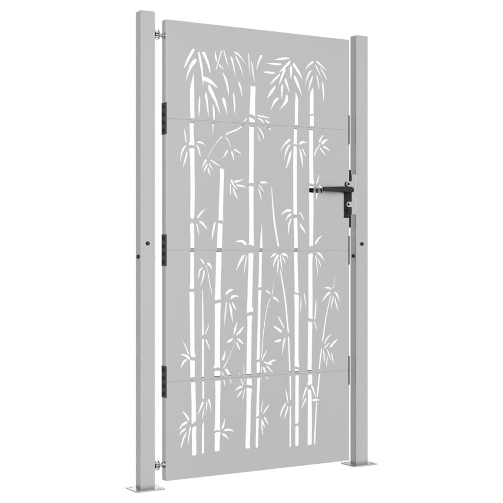 Poort 100x200 cm bamboe-ontwerp cortenstaal is nu te koop bij PeponiXL, paradijselijk wonen!