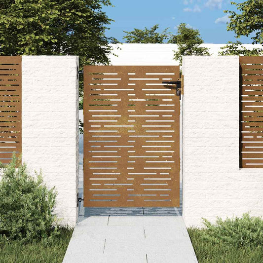 Poort 85x125 cm vierkant cortenstaal is nu te koop bij PeponiXL, paradijselijk wonen!