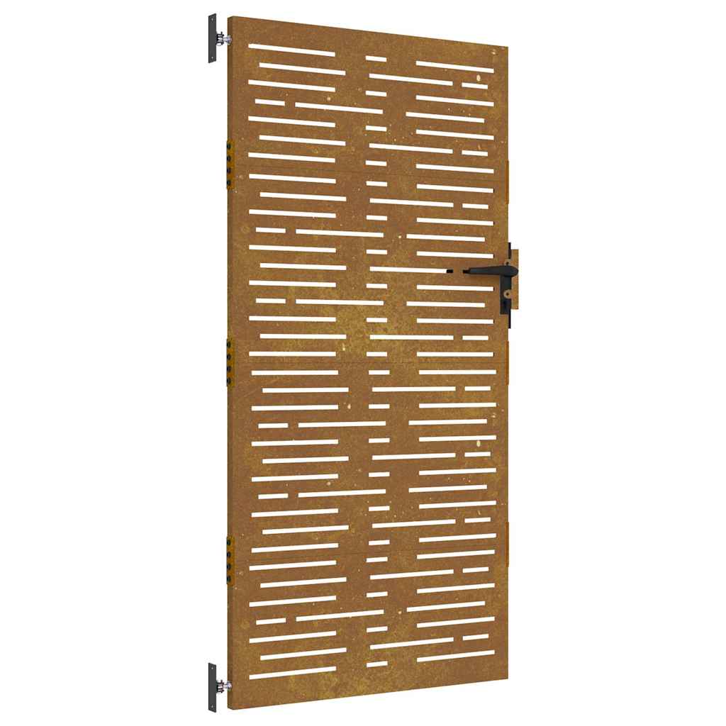 Poort 85x200 cm vierkant cortenstaal is nu te koop bij PeponiXL, paradijselijk wonen!