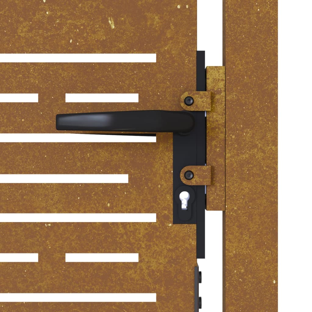 Poort 100x125 cm vierkant cortenstaal is nu te koop bij PeponiXL, paradijselijk wonen!