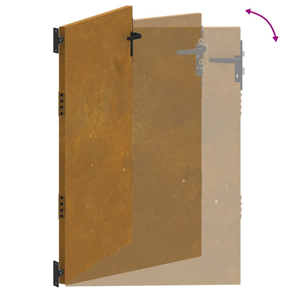 Poort 85x125 cm cortenstaal is nu te koop bij PeponiXL, paradijselijk wonen!
