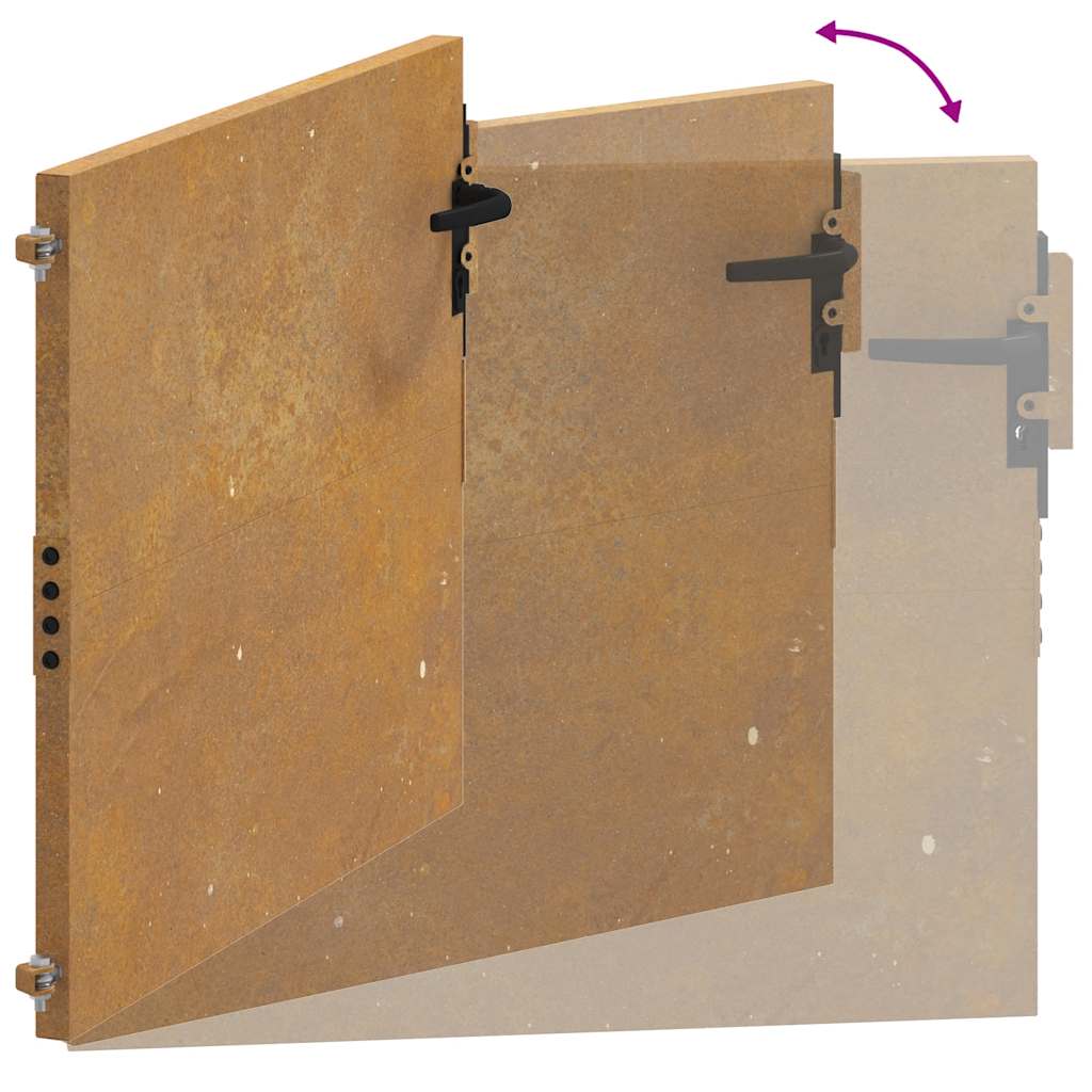 Poort 100x100 cm cortenstaal is nu te koop bij PeponiXL, paradijselijk wonen!