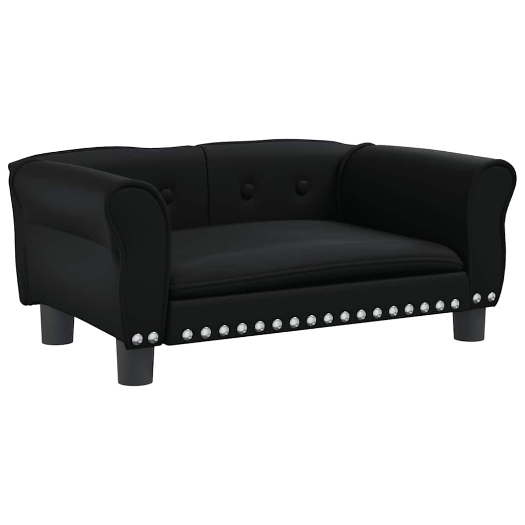 Hondenmand 70x45x30 cm kunstleer zwart is nu te koop bij PeponiXL, paradijselijk wonen!