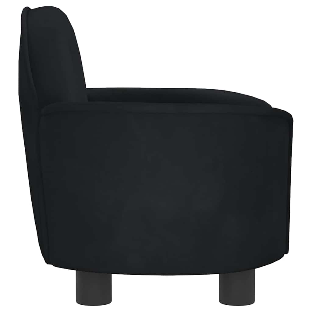 Hondenmand 66x40x45 cm fluweel zwart is nu te koop bij PeponiXL, paradijselijk wonen!