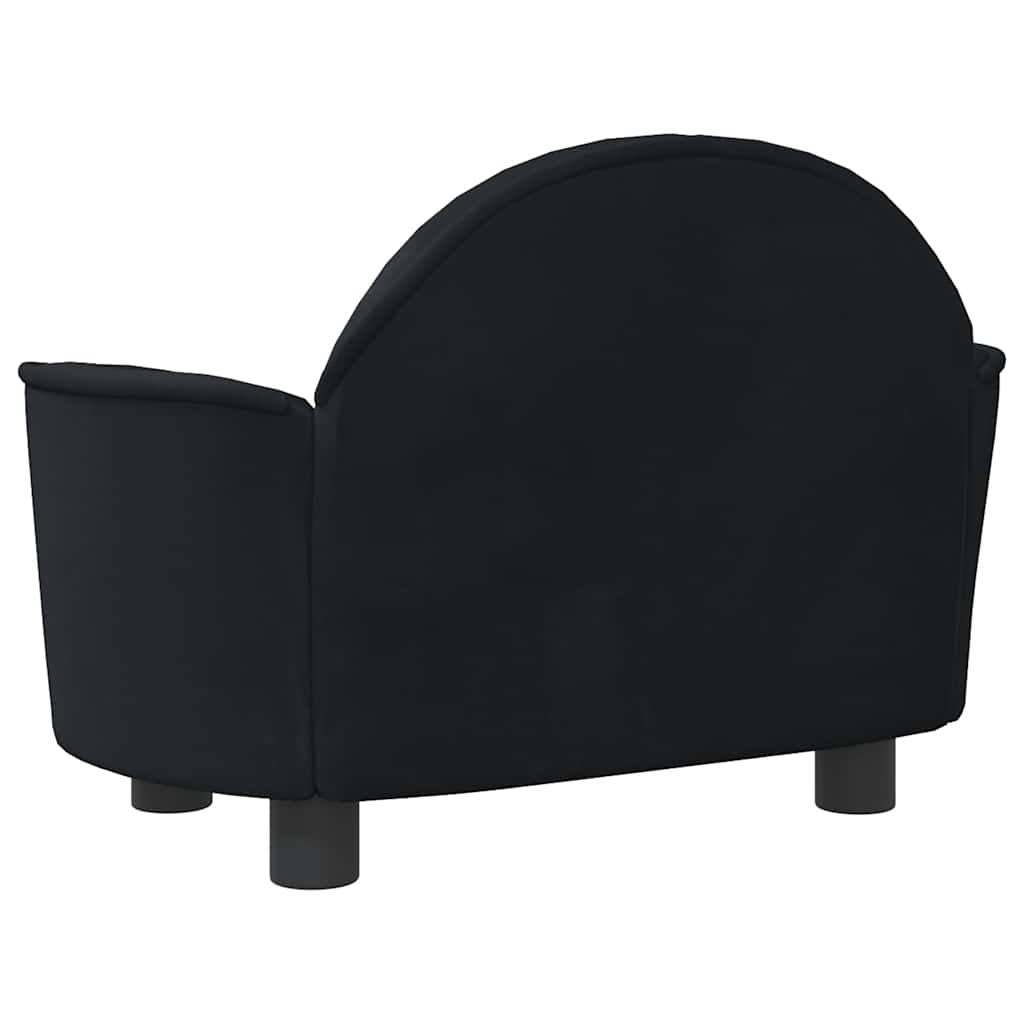 Hondenmand 66x40x45 cm fluweel zwart is nu te koop bij PeponiXL, paradijselijk wonen!
