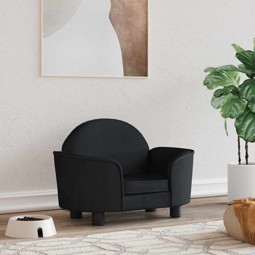 Hondenmand 66x40x45 cm fluweel zwart is nu te koop bij PeponiXL, paradijselijk wonen!