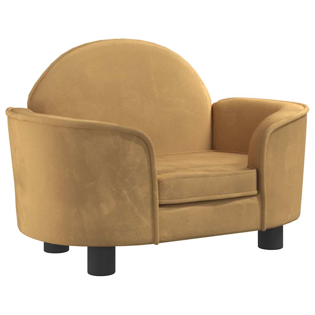 Hondenmand 66x40x45 cm fluweel bruin is nu te koop bij PeponiXL, paradijselijk wonen!