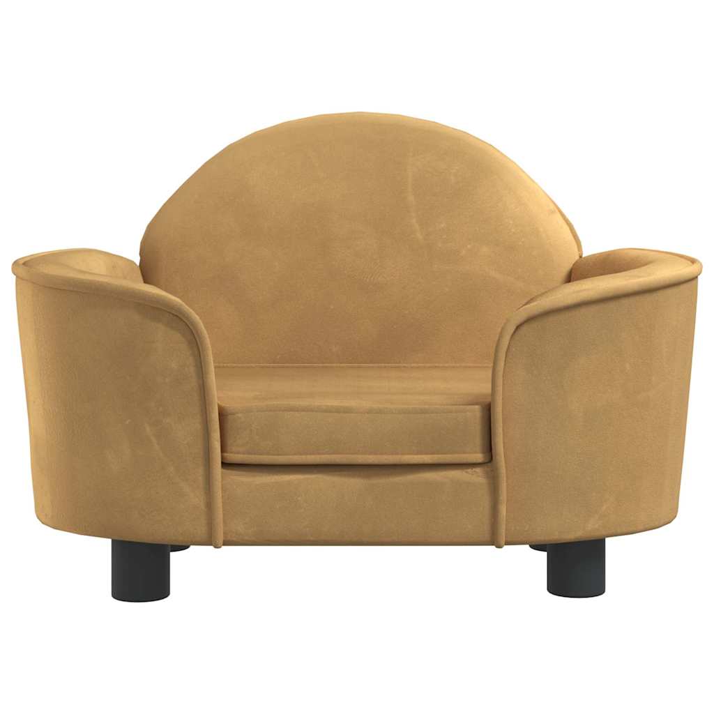 Hondenmand 66x40x45 cm fluweel bruin is nu te koop bij PeponiXL, paradijselijk wonen!