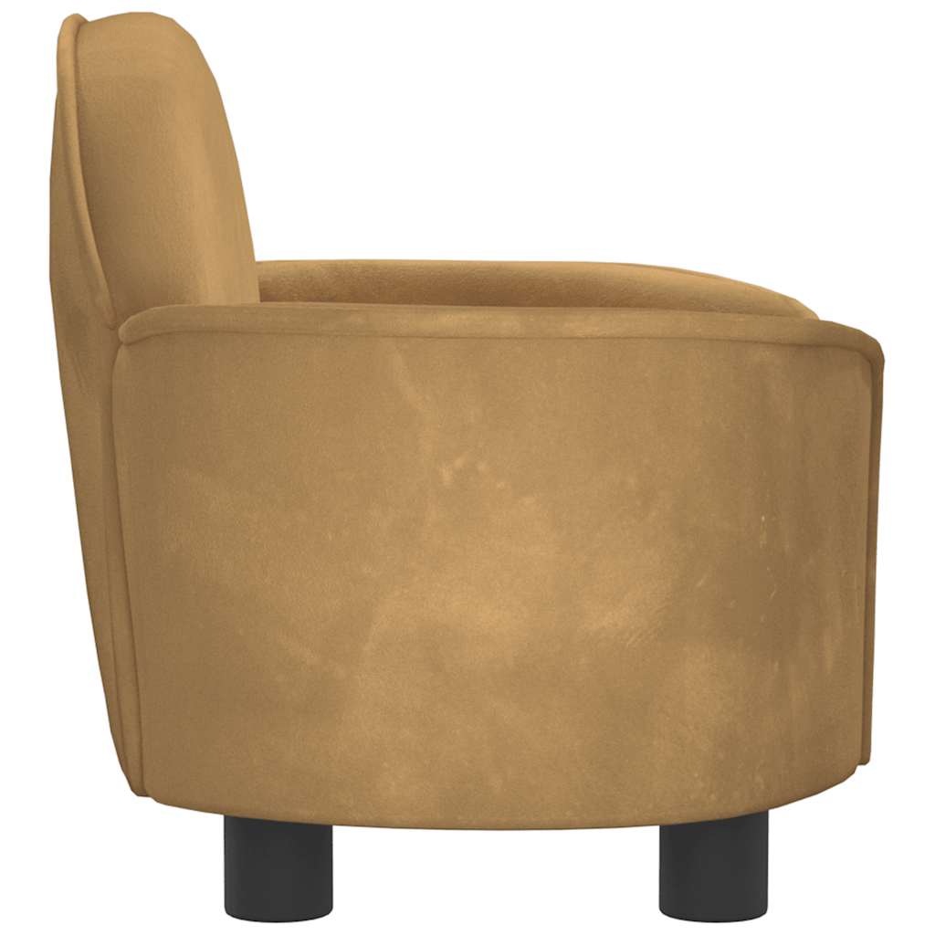 Hondenmand 66x40x45 cm fluweel bruin is nu te koop bij PeponiXL, paradijselijk wonen!