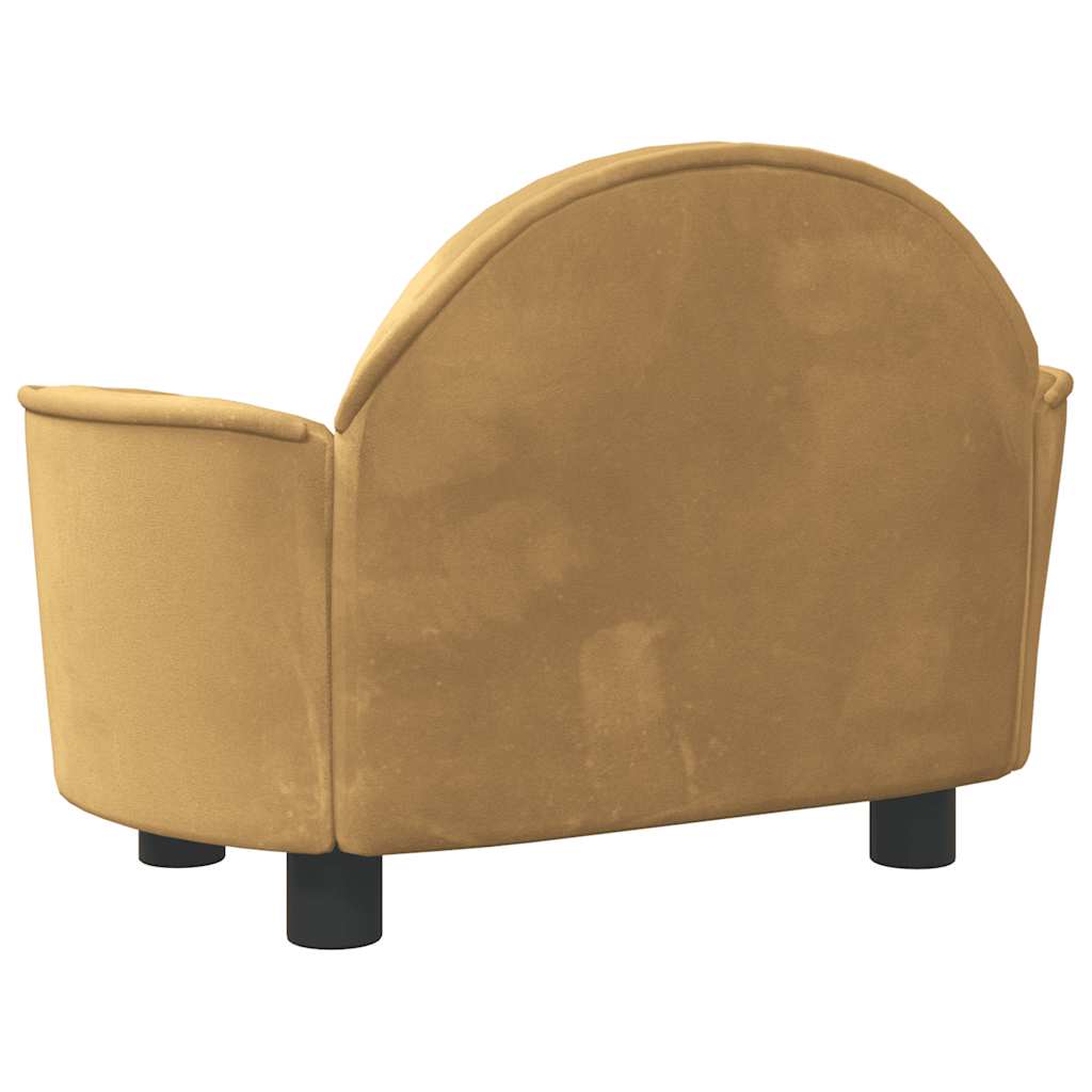 Hondenmand 66x40x45 cm fluweel bruin is nu te koop bij PeponiXL, paradijselijk wonen!