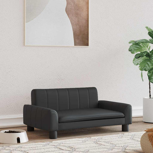 Hondenmand 70x45x30 cm kunstleer zwart is nu te koop bij PeponiXL, paradijselijk wonen!