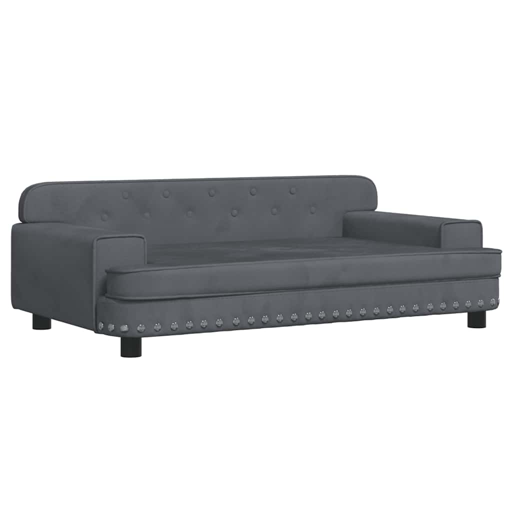 Hondenmand 90x53x30 cm fluweel donkergrijs is nu te koop bij PeponiXL, paradijselijk wonen!