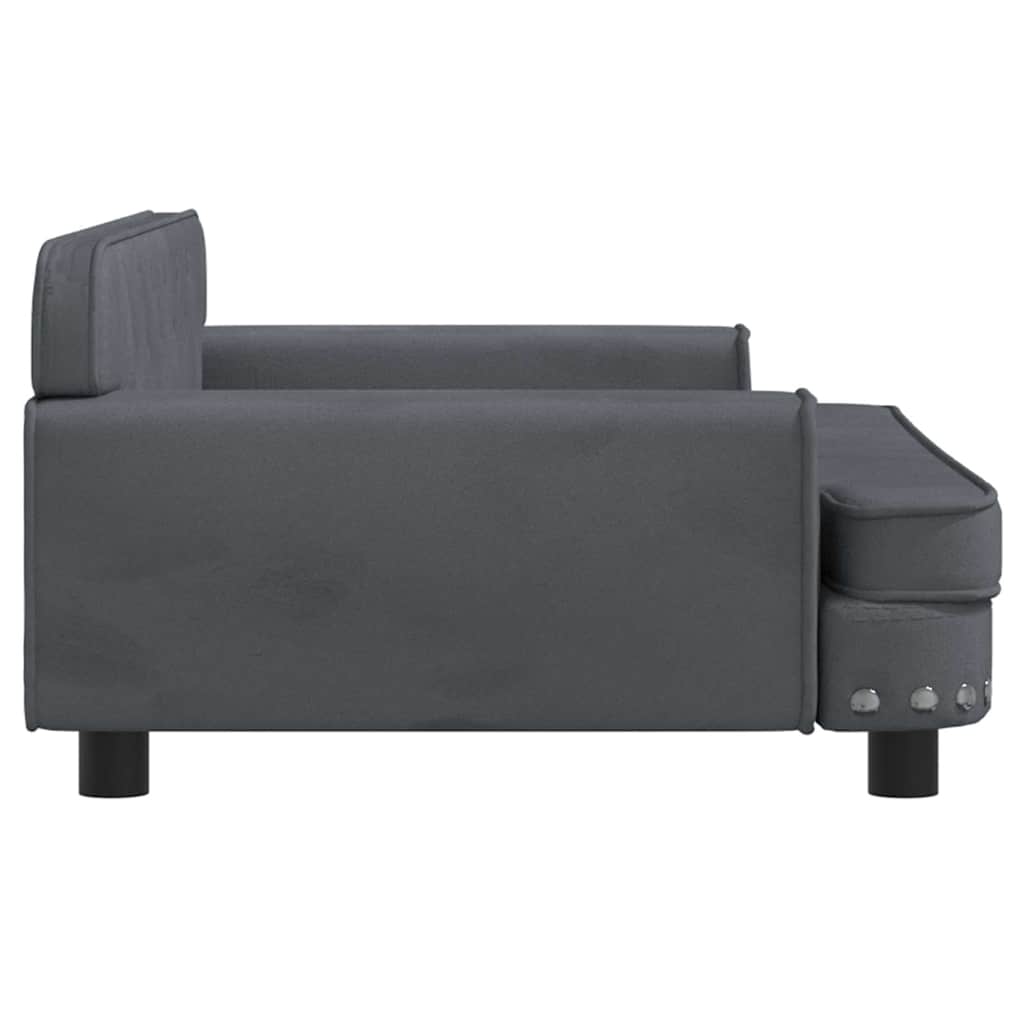 Hondenmand 90x53x30 cm fluweel donkergrijs is nu te koop bij PeponiXL, paradijselijk wonen!