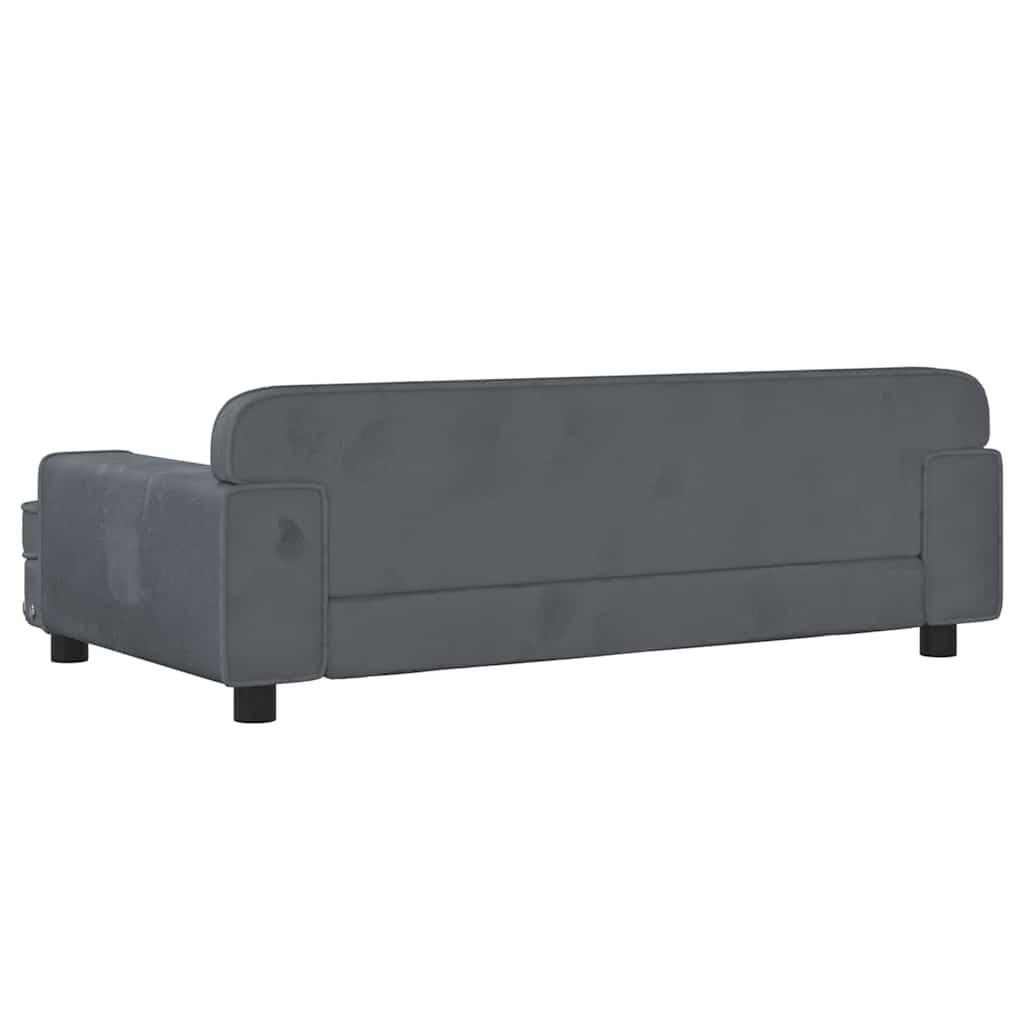 Hondenmand 90x53x30 cm fluweel donkergrijs is nu te koop bij PeponiXL, paradijselijk wonen!