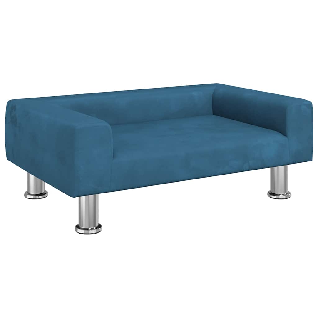 Hondenmand 70x45x26,5 cm fluweel blauw is nu te koop bij PeponiXL, paradijselijk wonen!