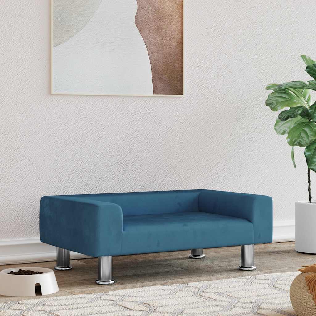 Hondenmand 70x45x26,5 cm fluweel blauw is nu te koop bij PeponiXL, paradijselijk wonen!