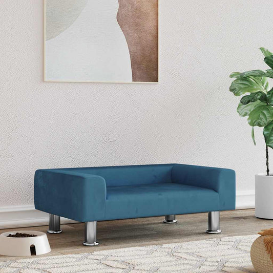Hondenmand 70x45x26,5 cm fluweel blauw is nu te koop bij PeponiXL, paradijselijk wonen!