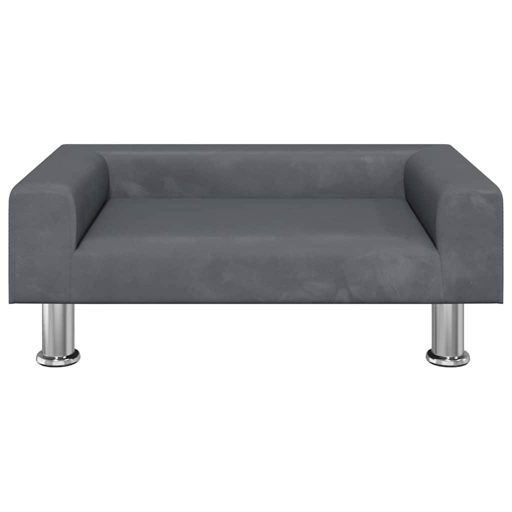 Hondenmand 70x45x26,5 cm fluweel donkergrijs is nu te koop bij PeponiXL, paradijselijk wonen!