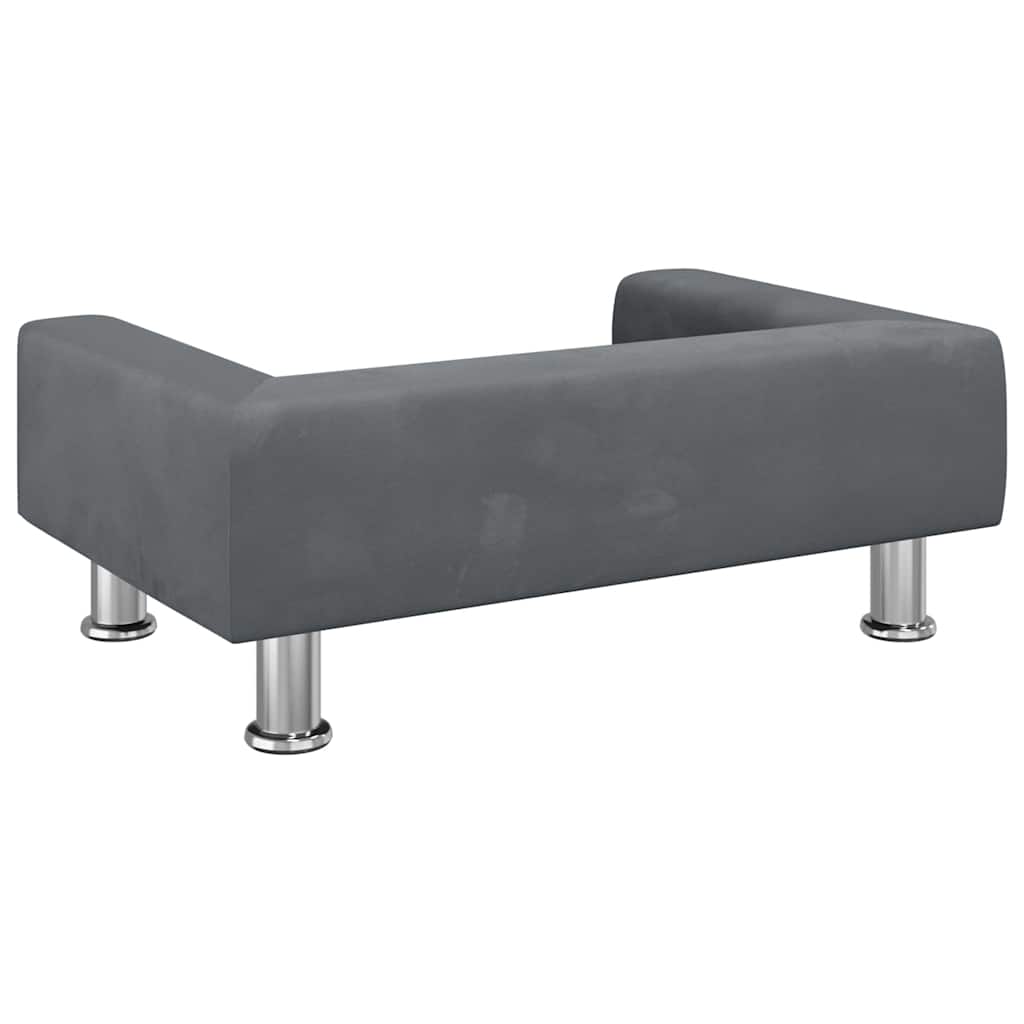 Hondenmand 70x45x26,5 cm fluweel donkergrijs is nu te koop bij PeponiXL, paradijselijk wonen!
