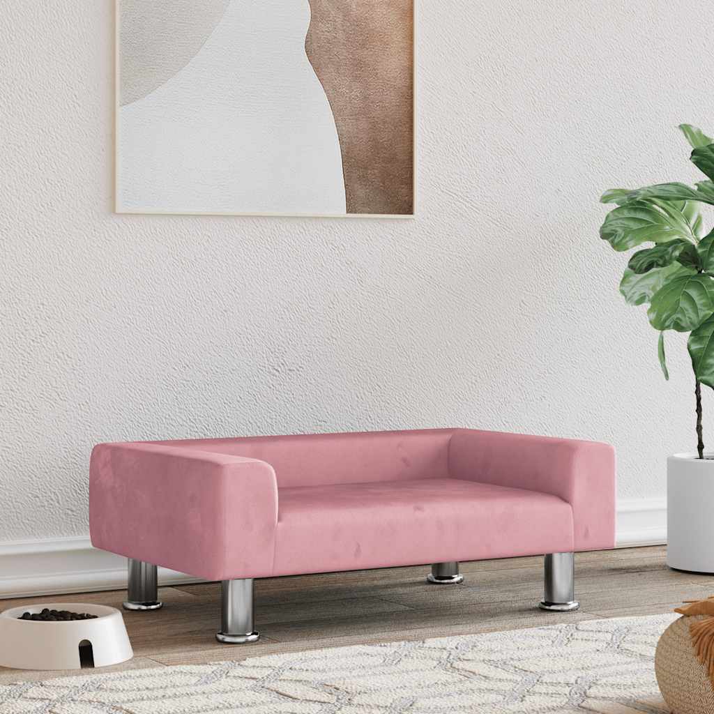 Hondenmand 70x45x26,5 cm fluweel roze is nu te koop bij PeponiXL, paradijselijk wonen!