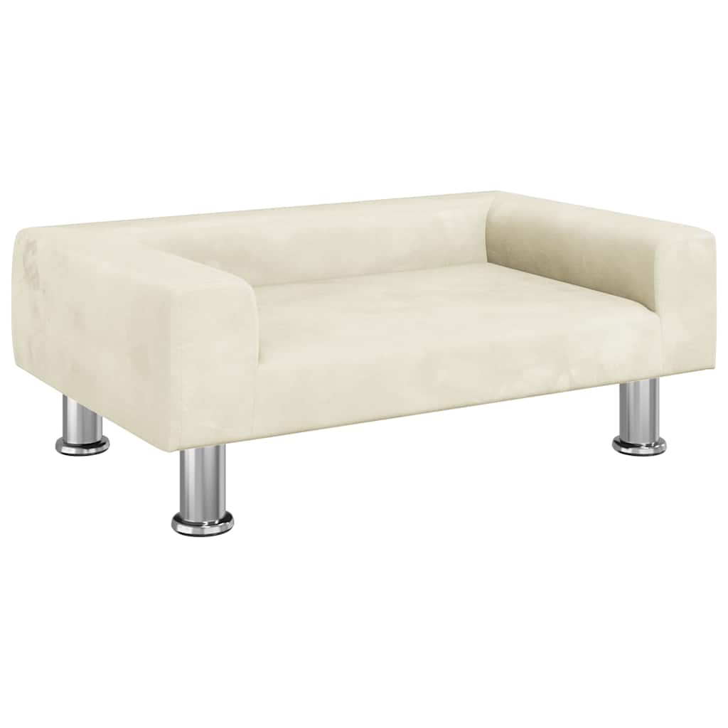 Hondenmand 70x45x26,5 cm fluweel crèmekleurig is nu te koop bij PeponiXL, paradijselijk wonen!