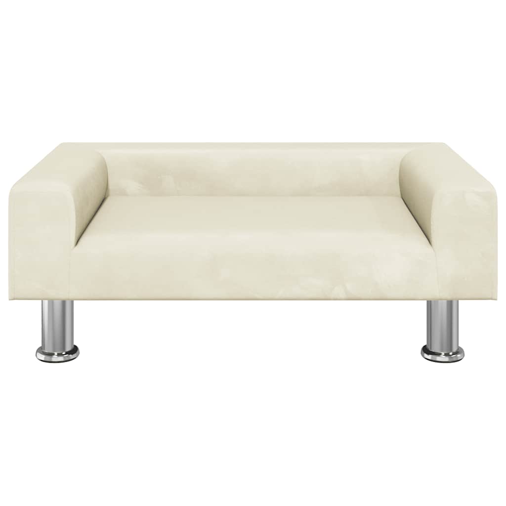 Hondenmand 70x45x26,5 cm fluweel crèmekleurig is nu te koop bij PeponiXL, paradijselijk wonen!
