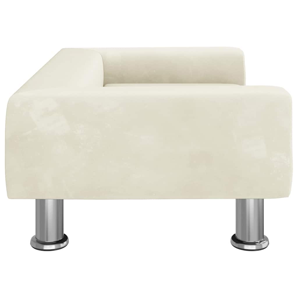 Hondenmand 70x45x26,5 cm fluweel crèmekleurig is nu te koop bij PeponiXL, paradijselijk wonen!