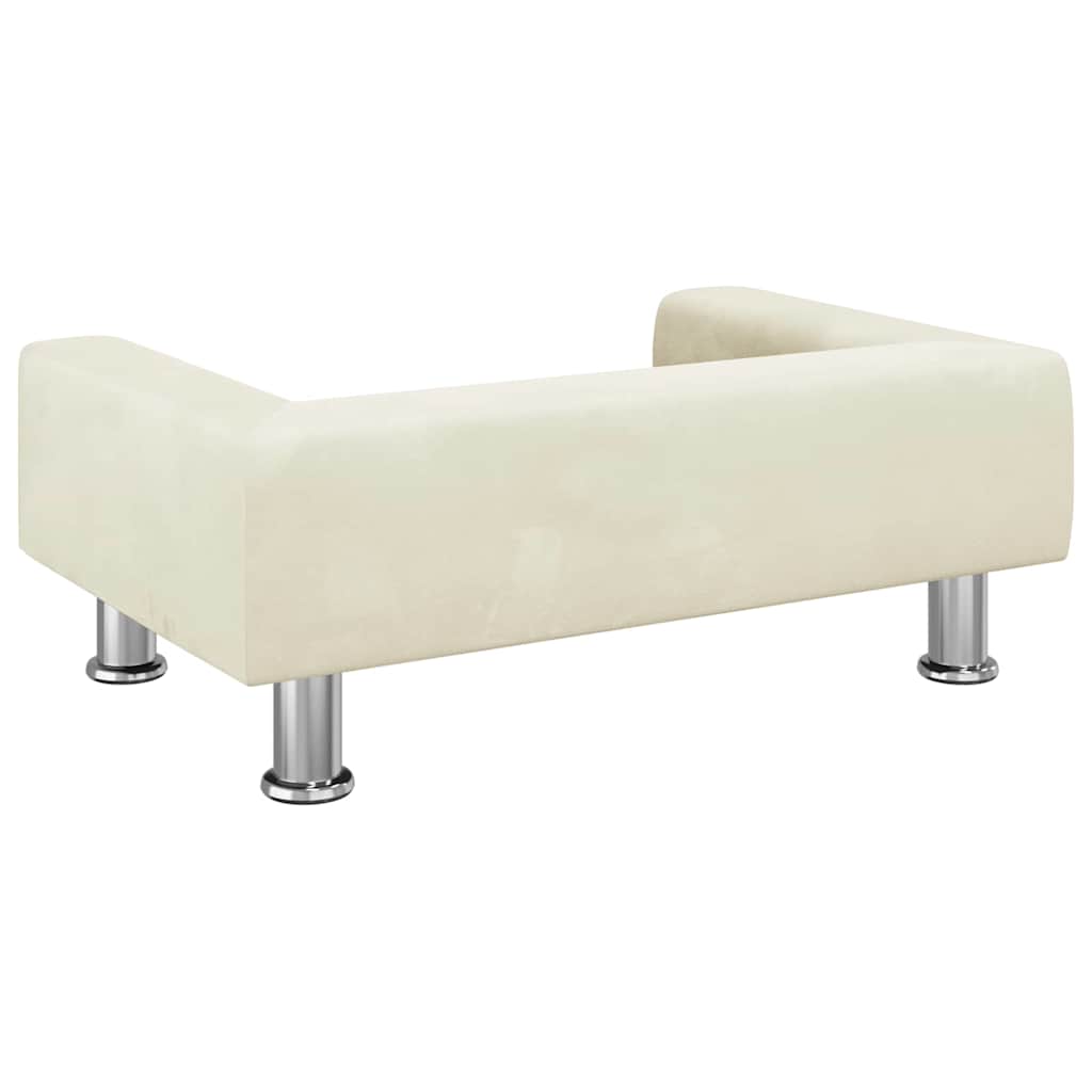 Hondenmand 70x45x26,5 cm fluweel crèmekleurig is nu te koop bij PeponiXL, paradijselijk wonen!