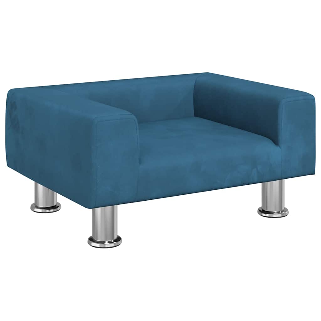 Hondenmand 50x40x26,5 cm fluweel blauw is nu te koop bij PeponiXL, paradijselijk wonen!